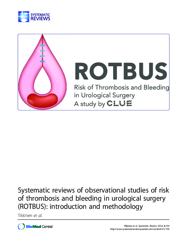 (PDF) Systematic reviews of observational studies of risk of thrombosis ...