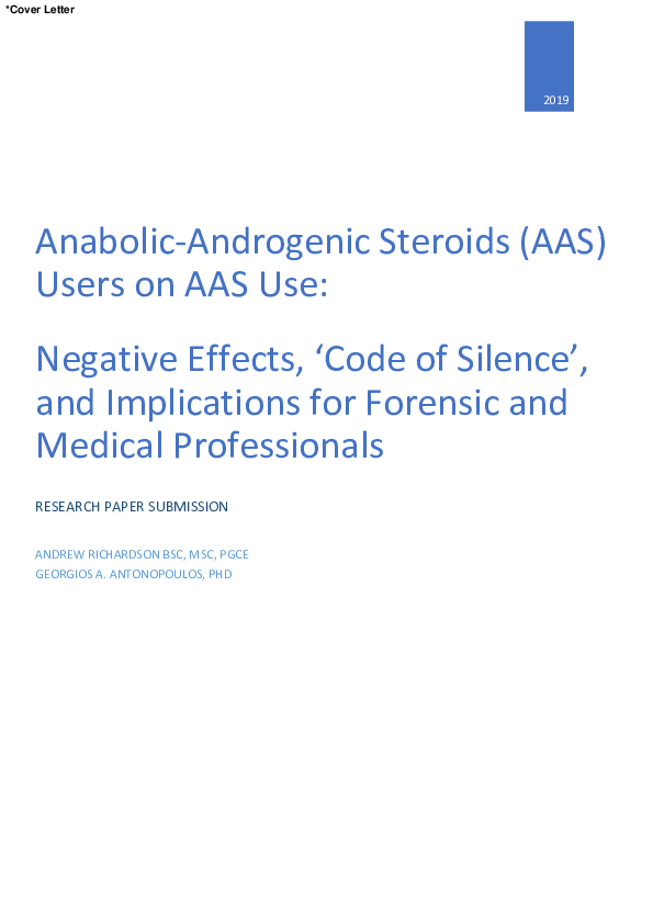 (PDF) Anabolic-Androgenic Steroids (AAS) Users on AAS Use: Negative ...