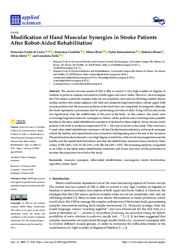(PDF) Modification of Hand Muscular Synergies in Stroke Patients after ...