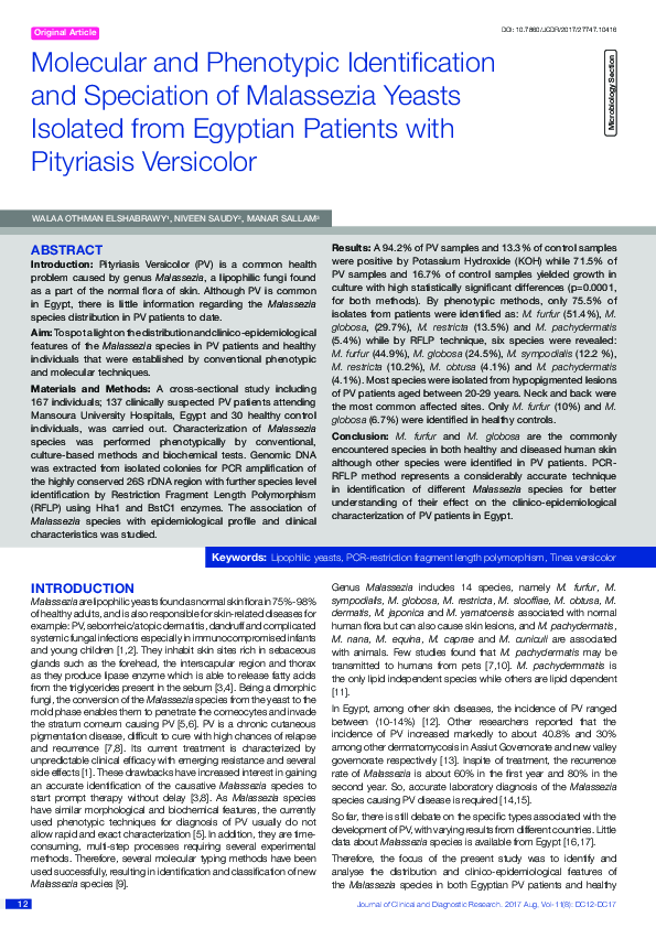 (PDF) Molecular and Phenotypic Identification and Speciation of ...