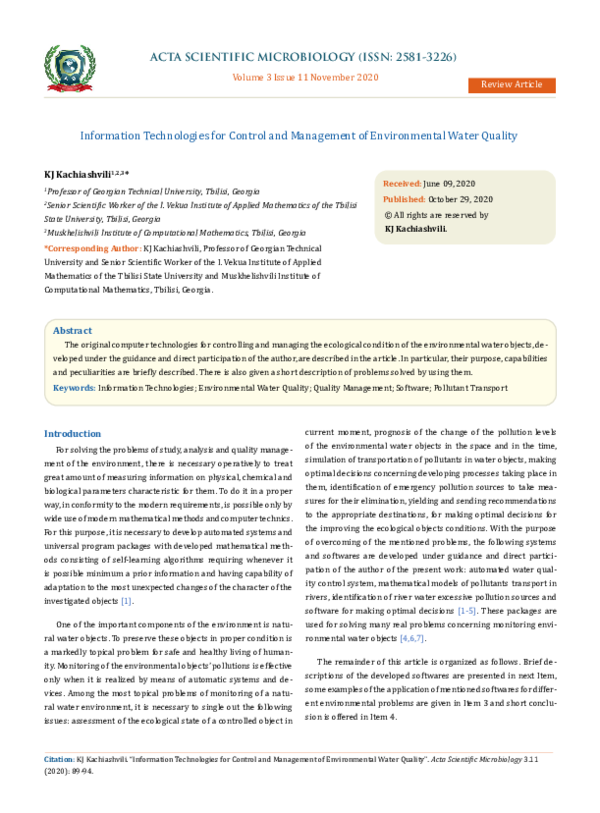 (PDF) Information Technologies for Control and Management of ...