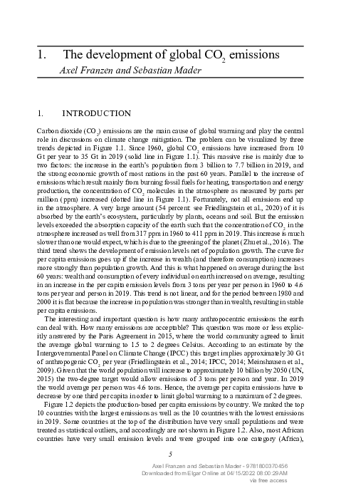 (PDF) The development of global CO2 emissions