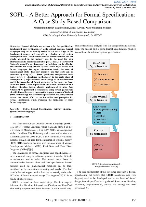(PDF) SOFL - A Better Approach for Formal Specification: A Case Study ...