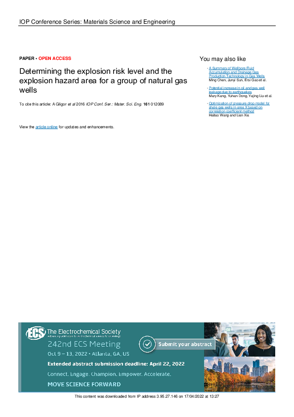 (PDF) Determining the explosion risk level and the explosion hazard ...