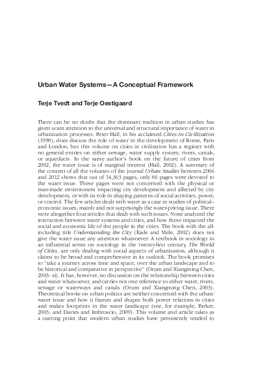 (PDF) Urban Water Systems—A Conceptual Framework