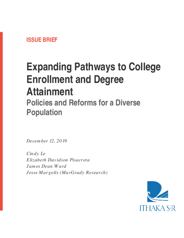 (PDF) Expanding Pathways to College Enrollment and Degree Attainment ...