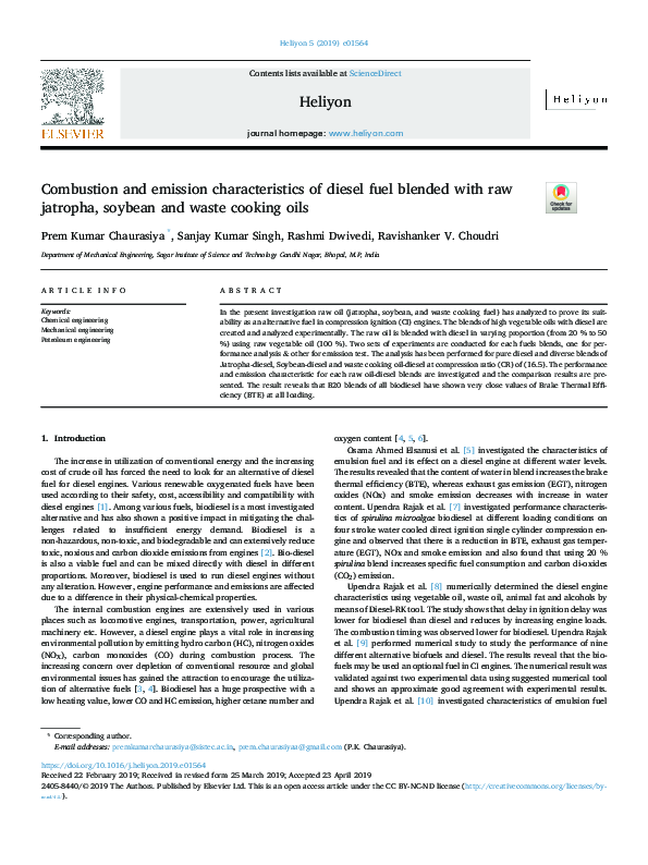 (PDF) Combustion and Emission Characteristics of Diesel Partial ...