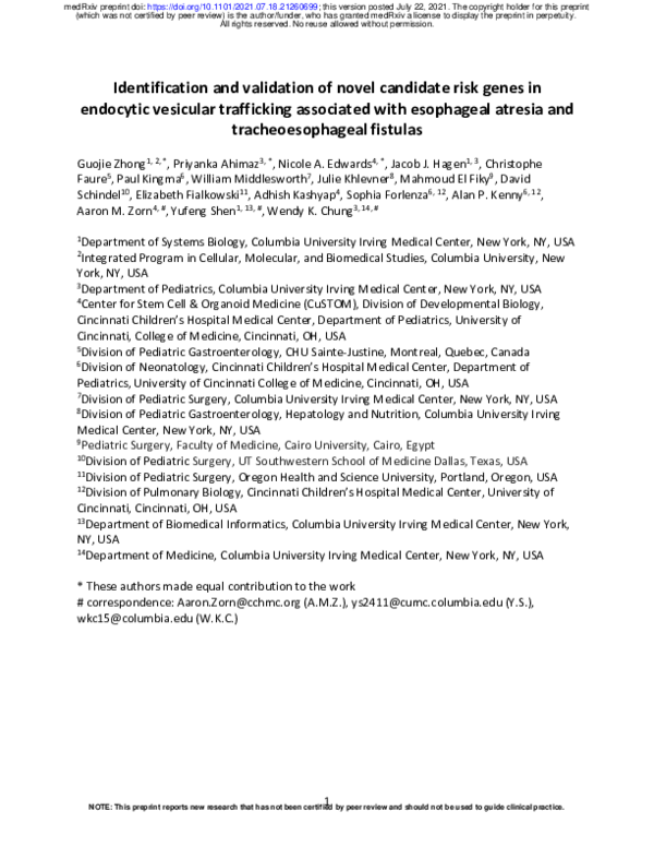 (PDF) Identification and validation of novel candidate risk genes in ...