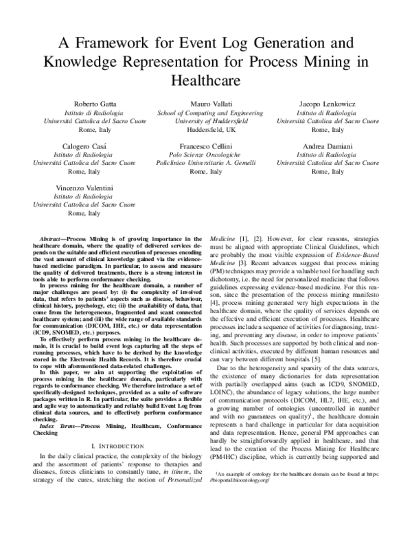 (PDF) A Framework for Event Log Generation and Knowledge Representation ...
