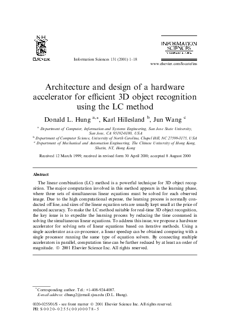 (PDF) Architecture and design of a hardware accelerator for efficient ...