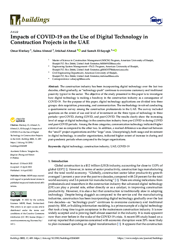 (PDF) Impacts of COVID-19 on the Use of Digital Technology in ...