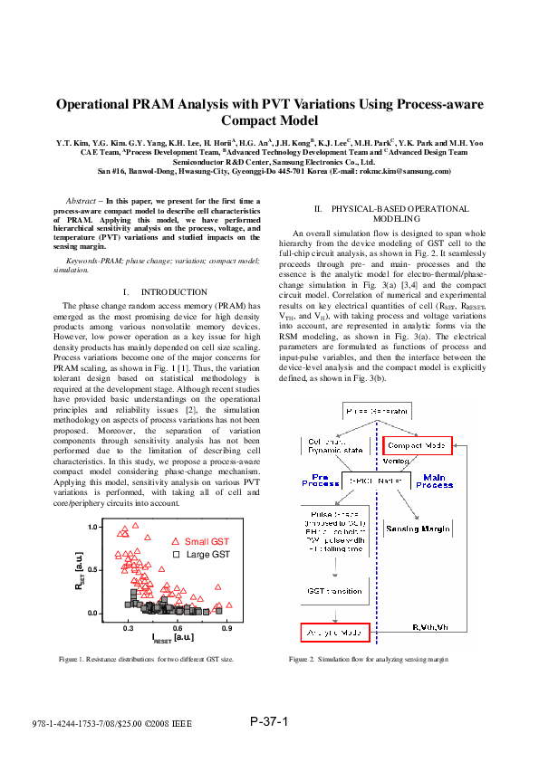 (PDF) Operational PRAM analysis with PVT variations using process-aware ...