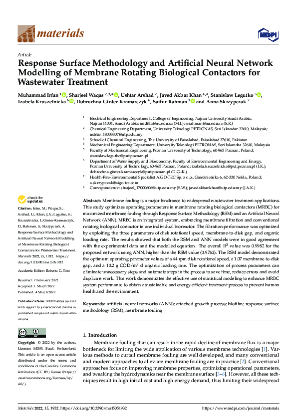 (PDF) Response Surface Methodology and Artificial Neural Network ...