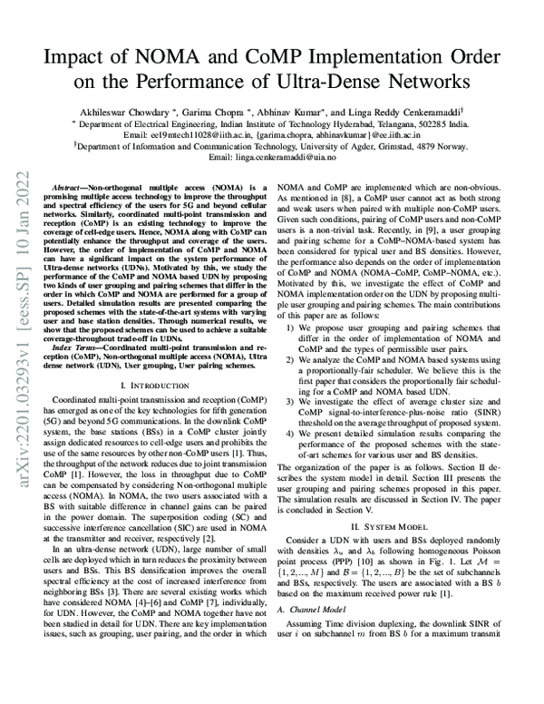 (PDF) Impact of NOMA and CoMP Implementation Order on the Performance ...