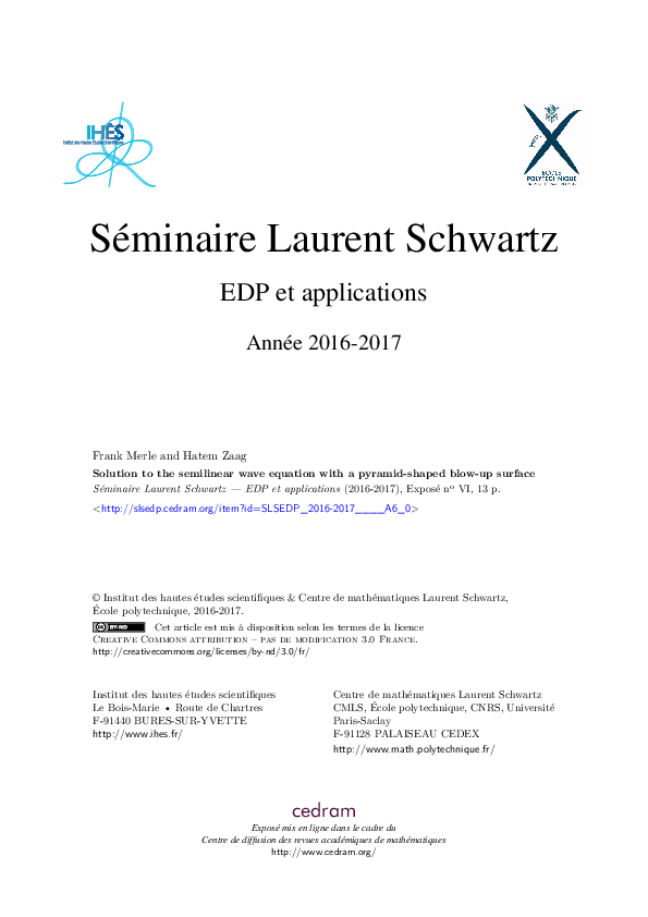 (PDF) Solution to the semilinear wave equation with a pyramid-shaped ...
