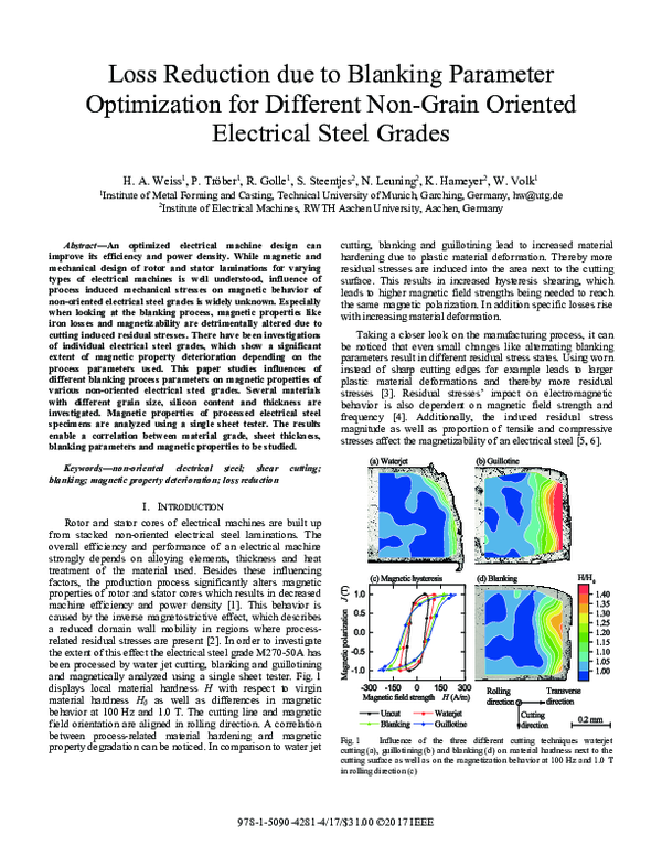 (PDF) Loss reduction due to blanking parameter optimization for ...