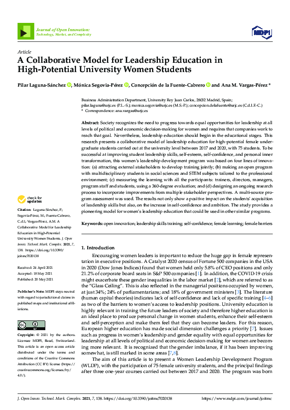 (PDF) A Collaborative Model for Leadership Education in High-Potential ...
