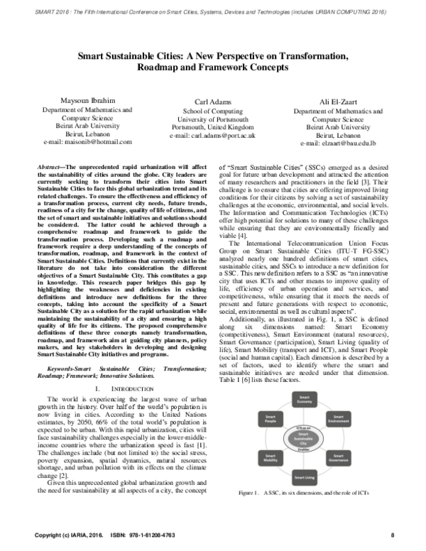 (PDF) Smart Sustainable Cities: A New Perspective on Transformation ...