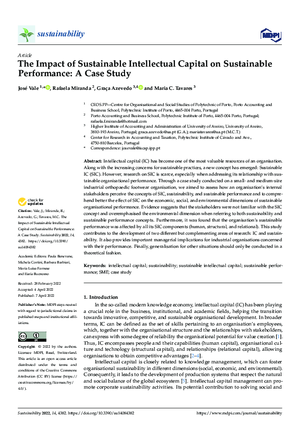 (PDF) The Impact of Sustainable Intellectual Capital on Sustainable ...