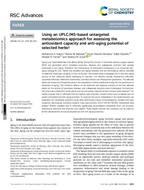 (PDF) Using an UPLC/MS-based untargeted metabolomics approach for ...