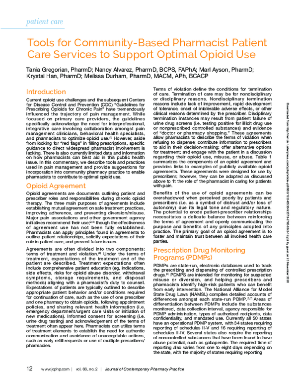 (PDF) Tools for Community-Based Pharmacist Patient Care Services to ...