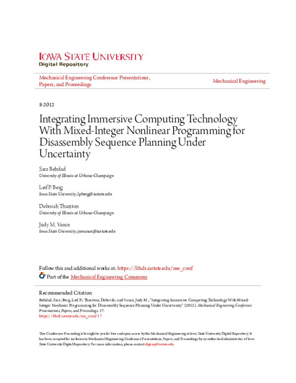 (PDF) Integrating Immersive Computing Technology With Mixed-Integer ...