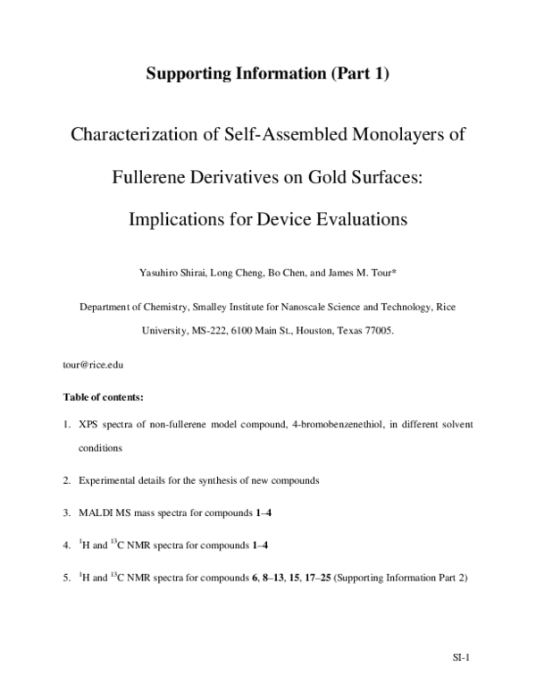 (PDF) Characterization of self-assembled monolayers (SAMs) on silicon ...