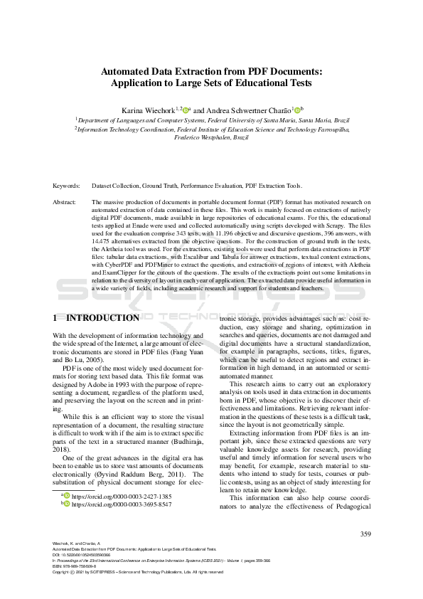 (PDF) Automated Data Extraction from PDF Documents: Application to ...