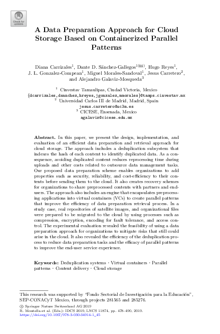 (PDF) A Data Preparation Approach for Cloud Storage Based on ...