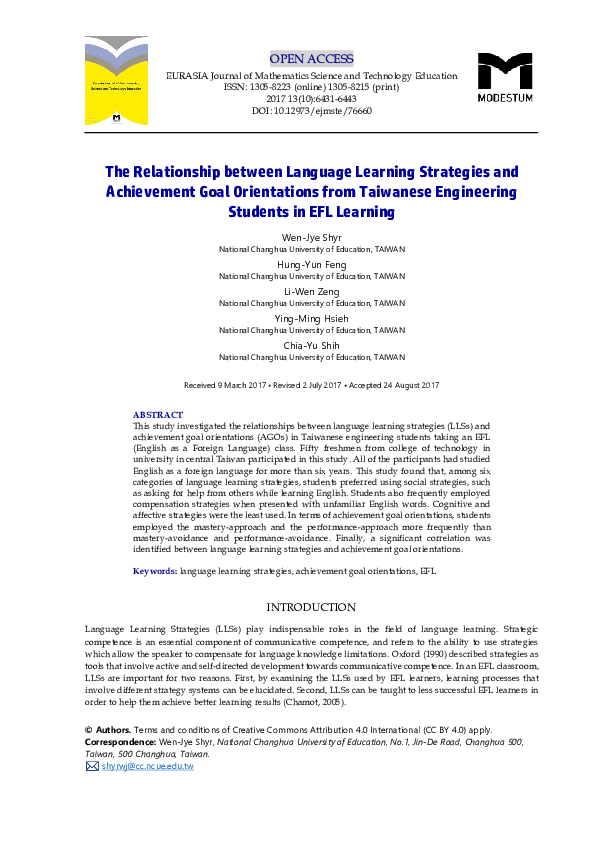(PDF) The relationship between language learning strategies ...