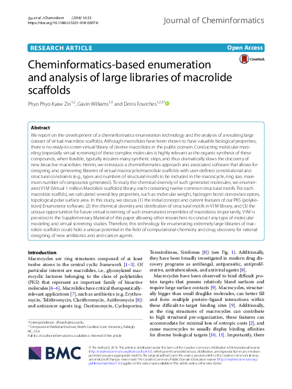 (PDF) Cheminformatics-based enumeration and analysis of large libraries ...