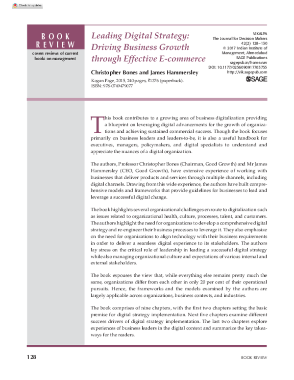 (PDF) Leading Digital Strategy: Driving Business Growth through ...