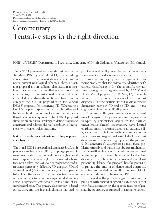(PDF) Tentative steps in the right direction
