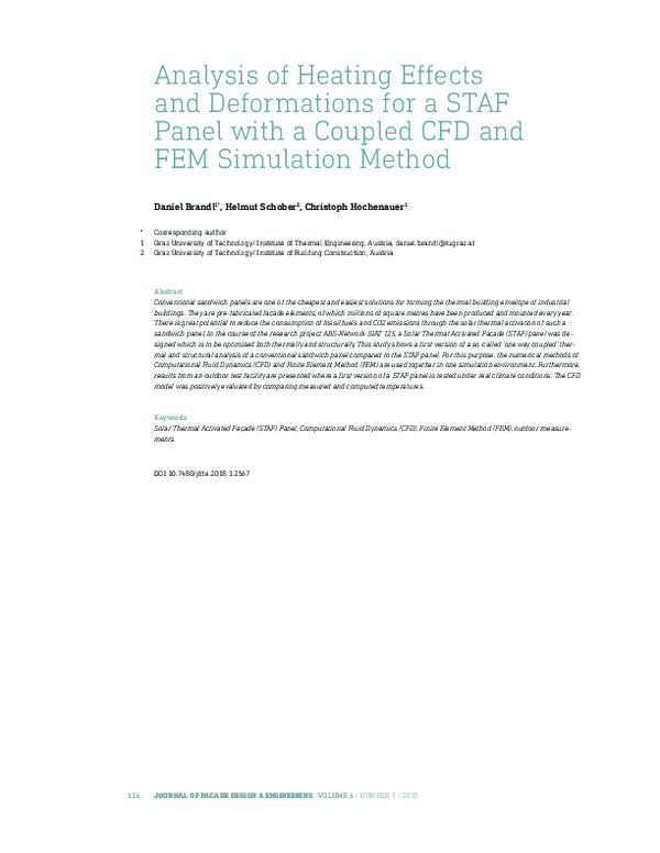(PDF) Analysis of Heating Effects and Deformations for a STAF Panel ...