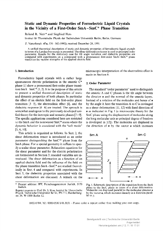 (PDF) Static and Dynamic Properties of Ferroelectric Nanostructures and ...