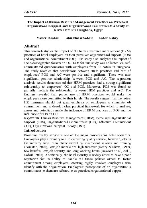 (PDF) The Impact of Human Resource Management Practices on Turnover ...