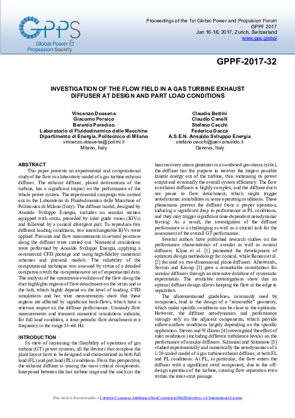 (PDF) GPPF-2017-32 Investigation of the Flow Field in a Gas Turbine ...