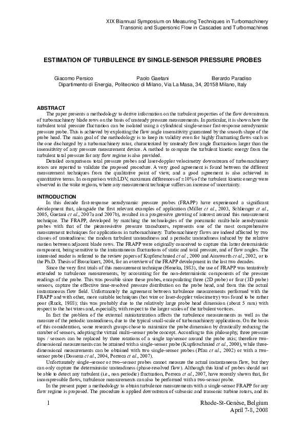 (PDF) XIX Biannual Symposium on Measuring Techniques in Turbomachinery ...