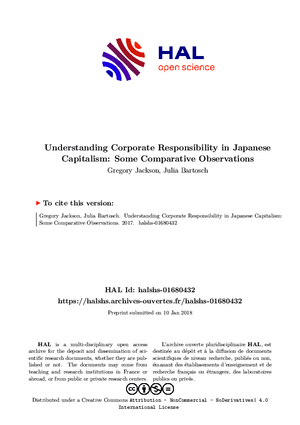(PDF) Understanding Corporate Responsibility in Japanese Capitalism ...