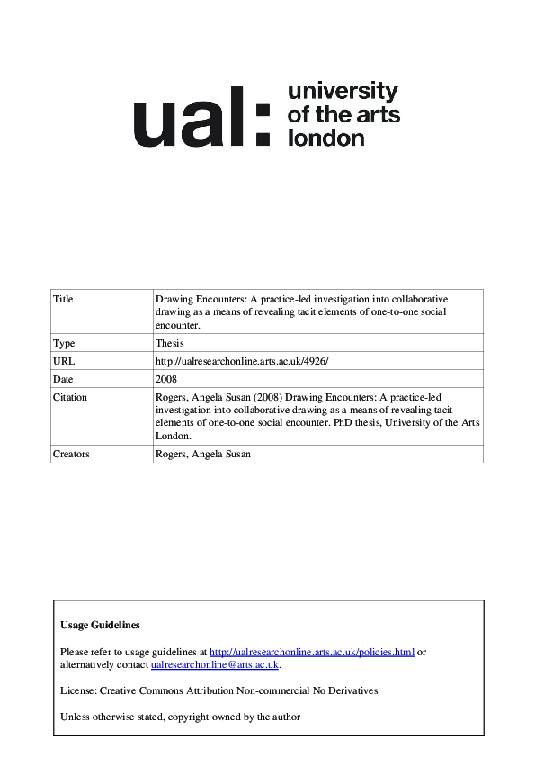 (PDF) Drawing Encounters: A practice-led investigation into ...