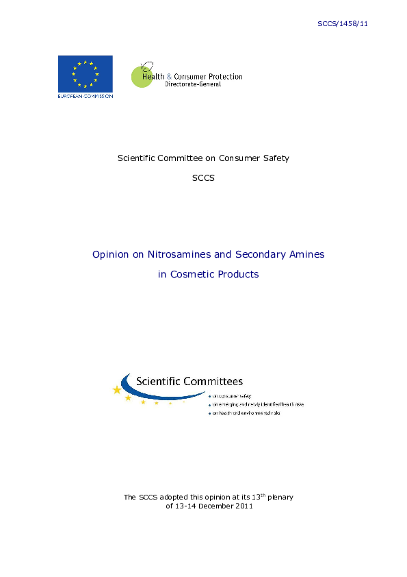 (PDF) SCCS (Scientific Committee on Consumer Safety), opinion on ...