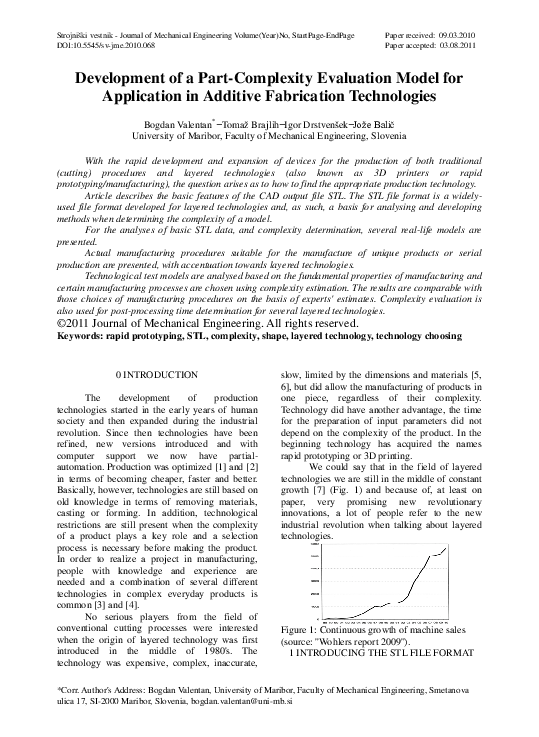 (PDF) Development of a Part-Complexity Evaluation Model for Application ...