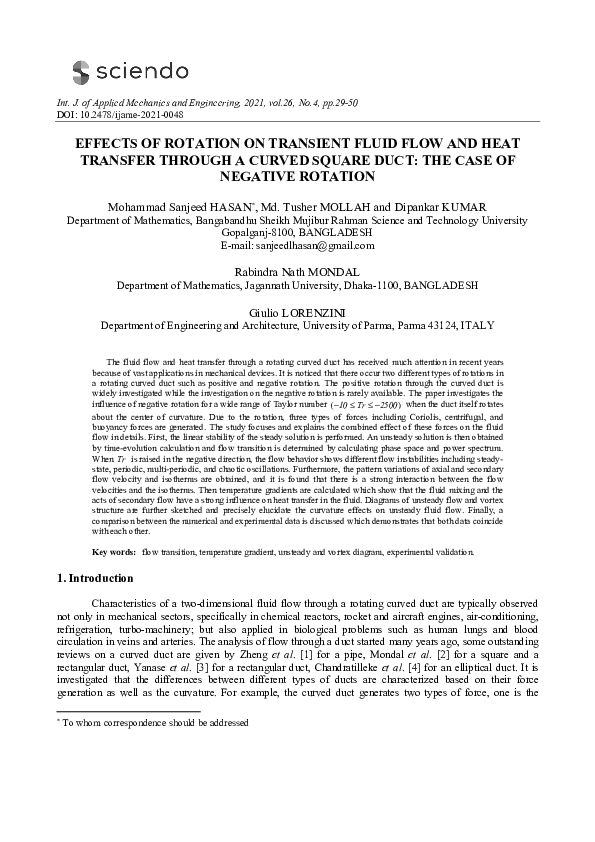 (PDF) Effects of Rotation on Transient Fluid Flow and Heat Transfer ...