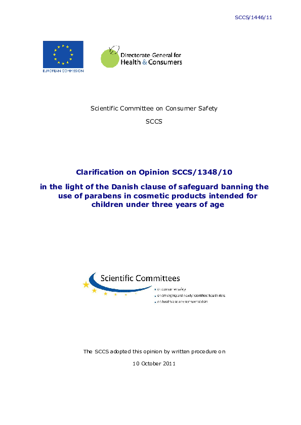 (PDF) SCCS/1446/11 Scientific Committee on Consumer Safety