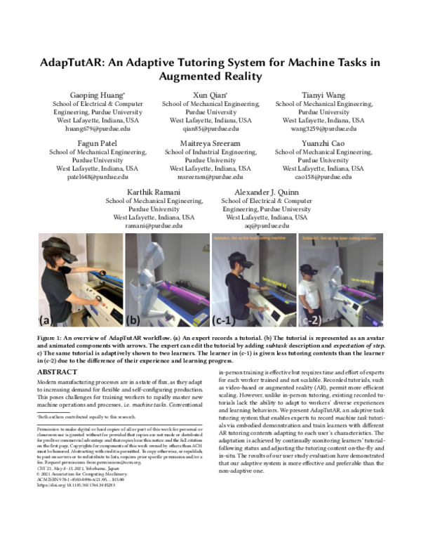 (PDF) AdapTutAR: An Adaptive Tutoring System for Machine Tasks in ...