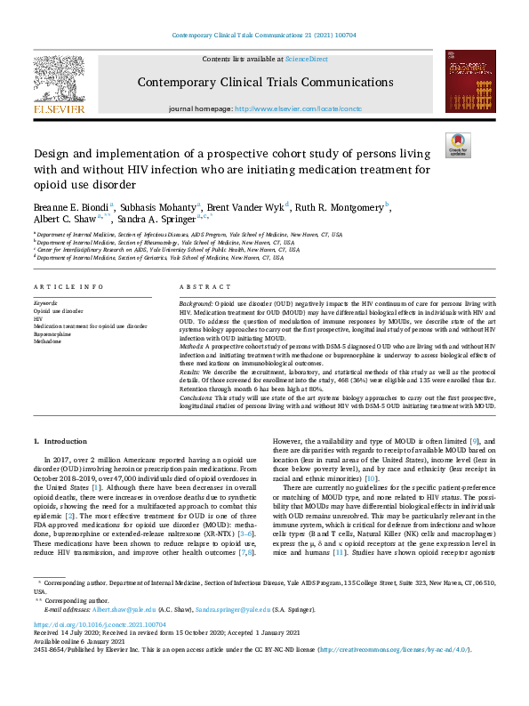 (PDF) Design and implementation of a prospective cohort study of ...