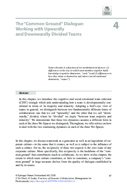 (PDF) The “Common Ground” Dialogue: Working with Upwardly and ...