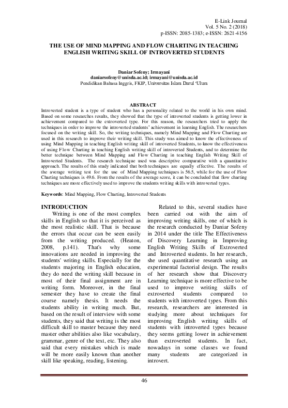 (PDF) The Use of Mind Mapping and Flow Charting in Teaching English ...