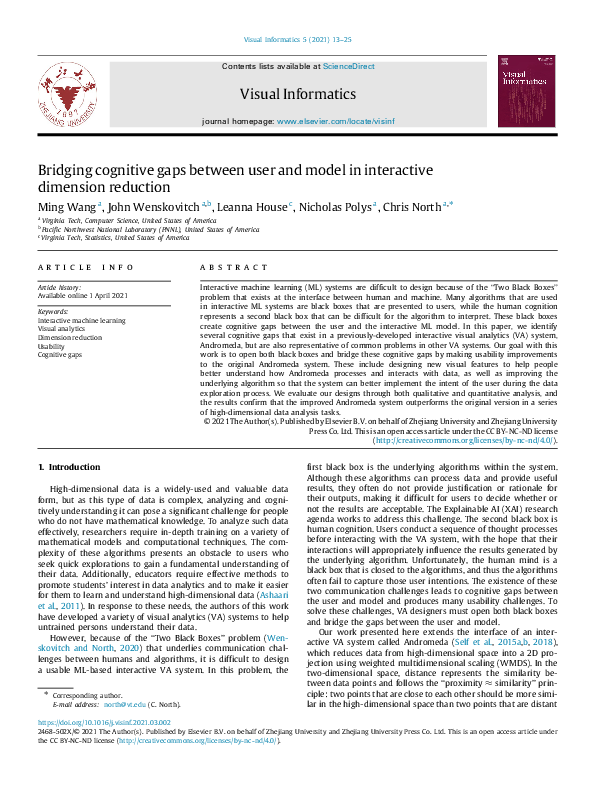 (PDF) Bridging cognitive gaps between user and model in interactive ...