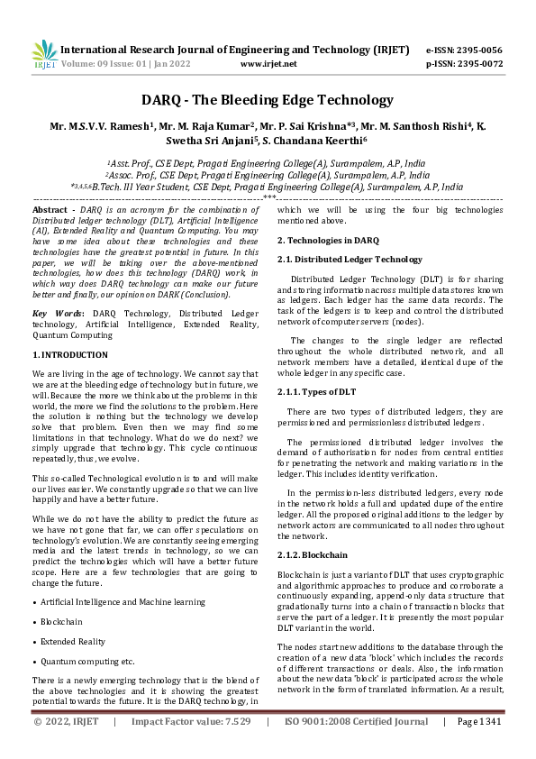 (PDF) DARQ -The Bleeding Edge Technology